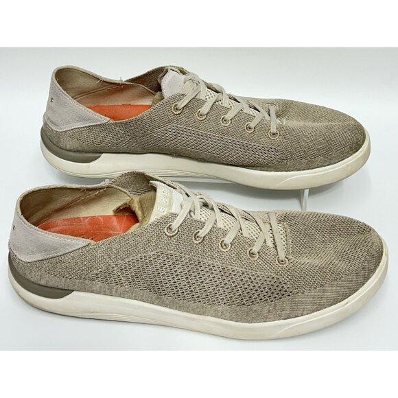REEF Swellsole Neptune Shoes Mens Size 14 Beige Taupe Casual Lace Up Preppy - Picture 1 of 9
